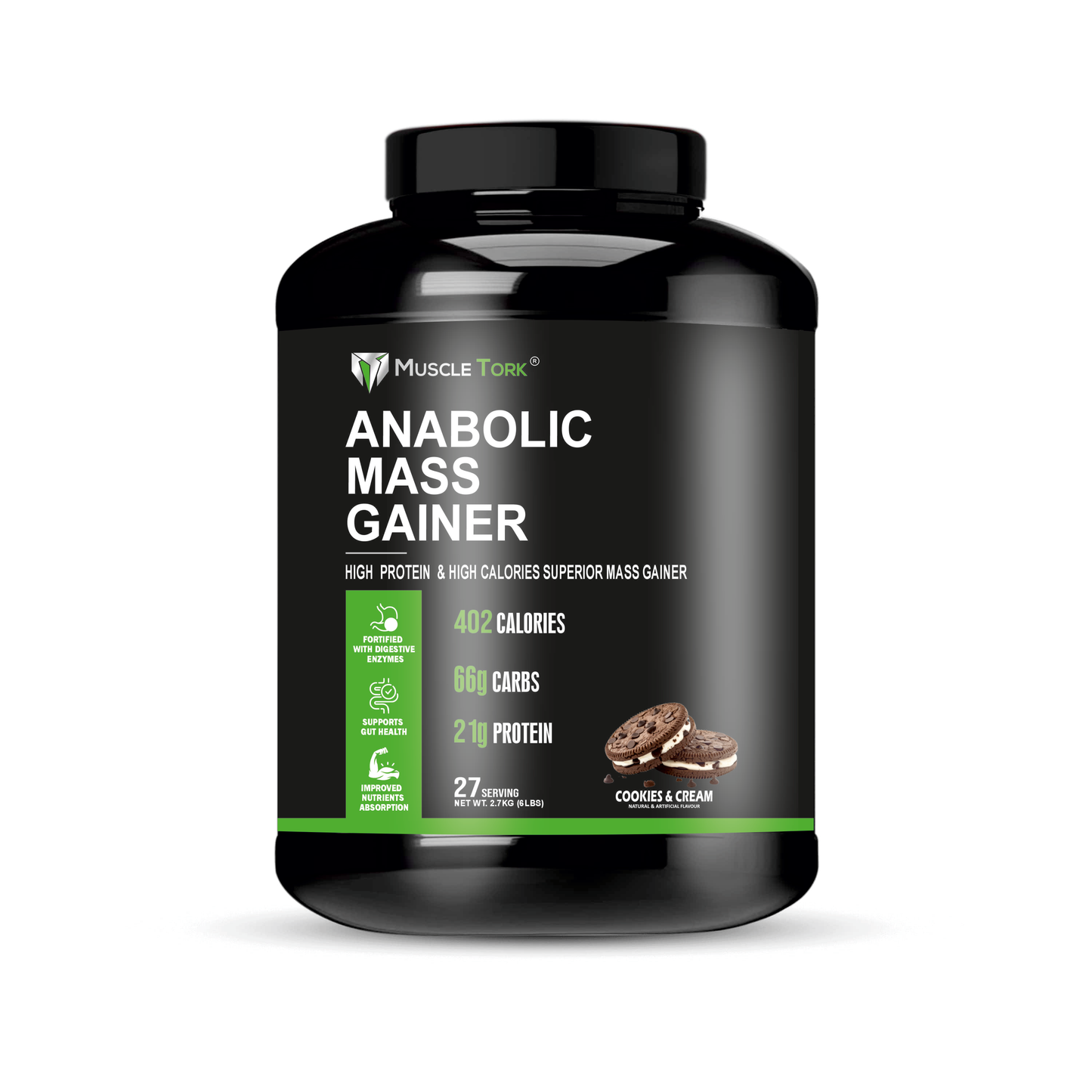 MuscleTork Anabolic Mass Gainer High Protein High Calories Superior Mass Gainer Powder