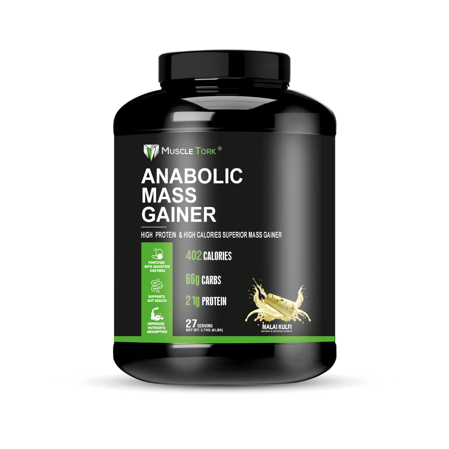 MuscleTork Anabolic Mass Gainer High Protein High Calories Superior Mass Gainer Powder