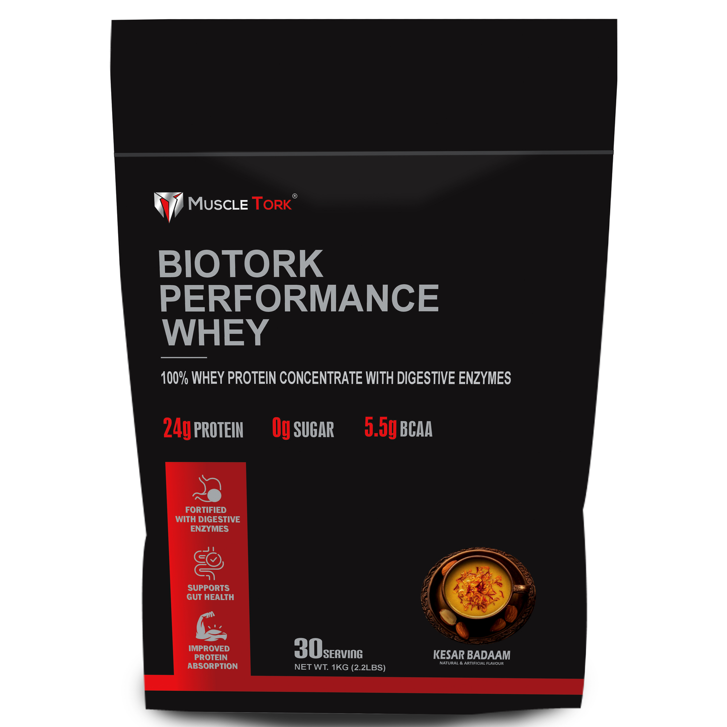 MuscleTork BioTork Performance Whey Protein With Digestive Enzymes