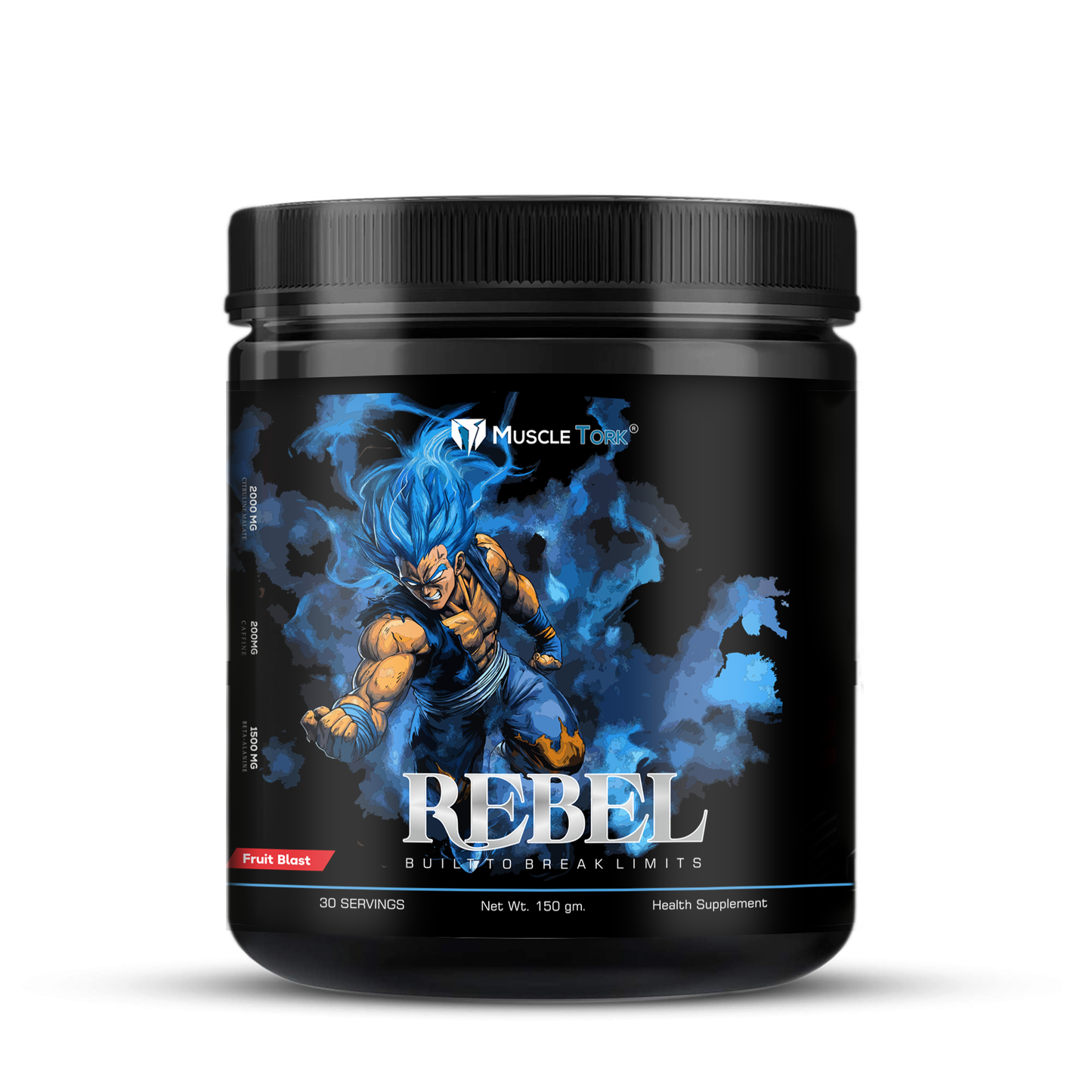 MuscleTork REBEL Intense Pre-Workout | 30 Servings | Energy, Focus, Pump & Performance Boost
