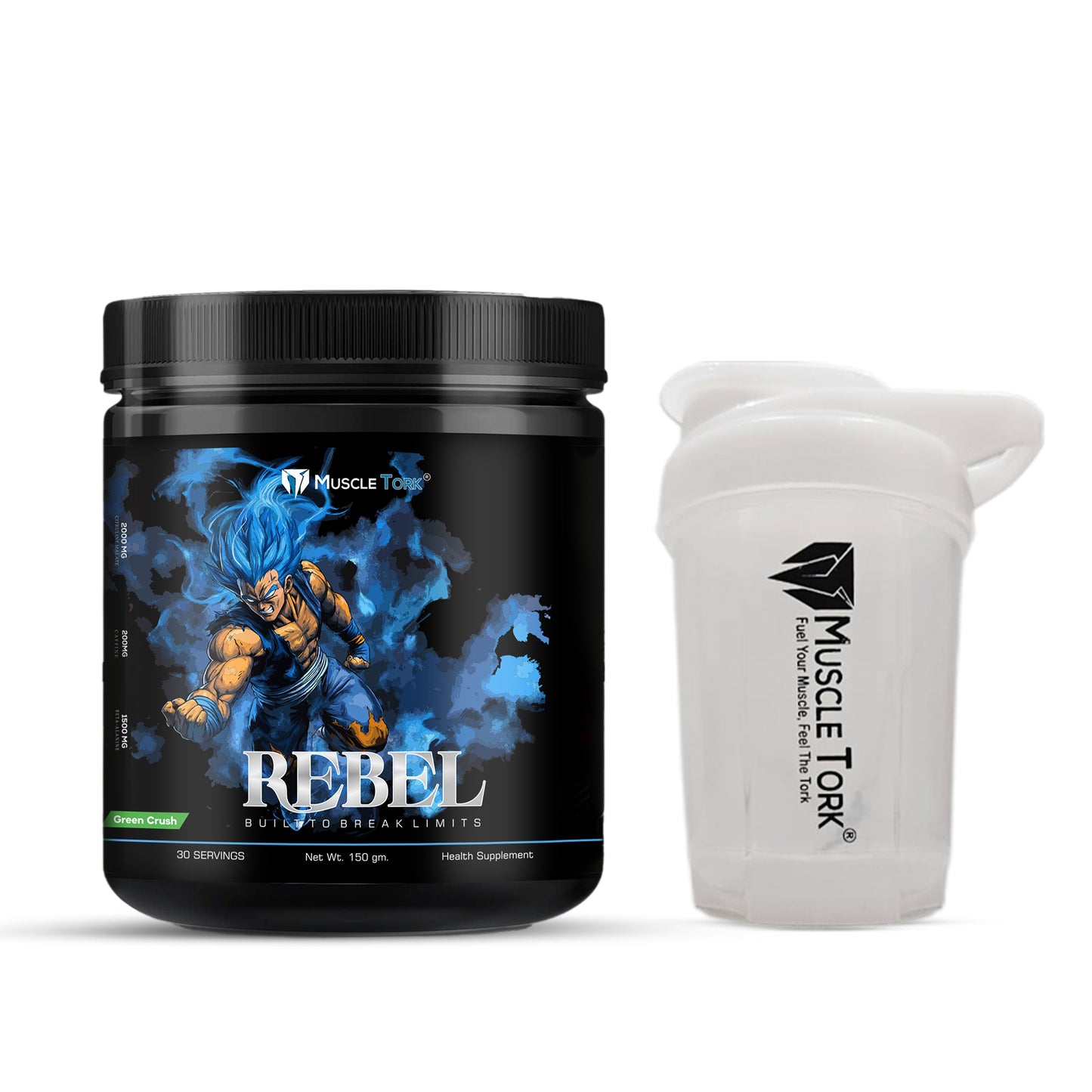 MuscleTork REBEL Intense Pre-Workout | 30 Servings | Energy, Focus, Pump & Performance Boost