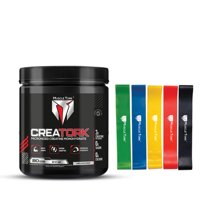 MuscleTork CreaTork Pure Micronized Creatine Monohydrate Powder, 240g, 80 Servings - Unflavoured