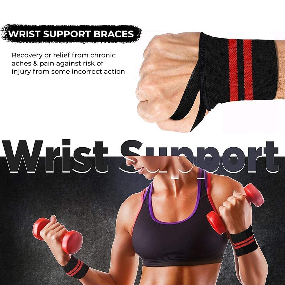 Muscle Tork Wrist Supporter for Gym Wrist Band for Men & Women, Gym Accessories for Hand Grip & Wrist Support Sports Straps for Gym, Weightlifting, One Size (Pack of 1).