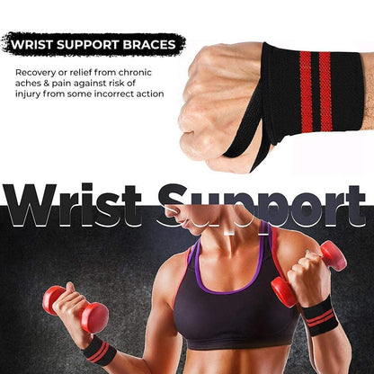 Muscle Tork Wrist Supporter for Gym Wrist Band for Men & Women, Gym Accessories for Hand Grip & Wrist Support Sports Straps for Gym, Weightlifting, One Size (Pack of 1).