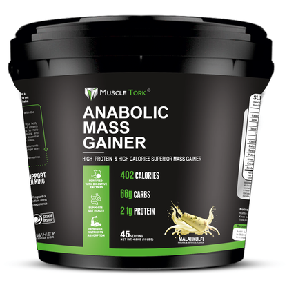 MuscleTork Anabolic Mass Gainer High Protein High Calories Superior Mass Gainer Powder