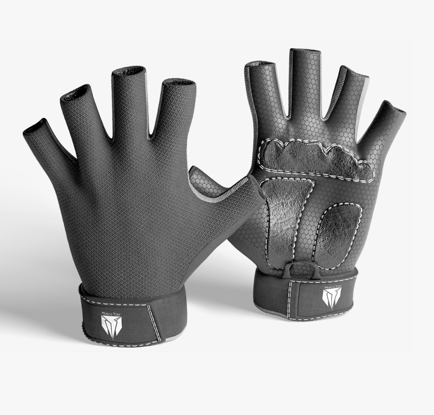 Muscle Tork Gym Gloves for Men and Women, Ideal for Professional Weightlifting, Fitness Training, Workout, Bike Riding, Cycling, and Other Sports Activities (Black).